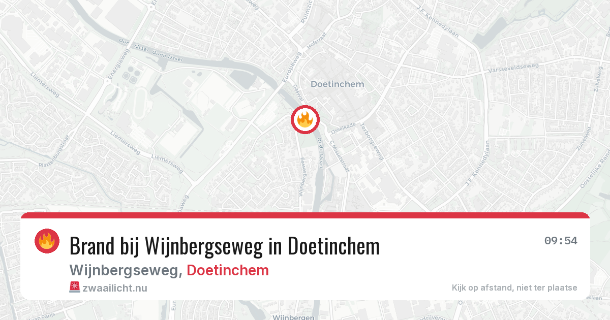 Brand bij Wijnbergseweg in Doetinchem — 16 jul 2026