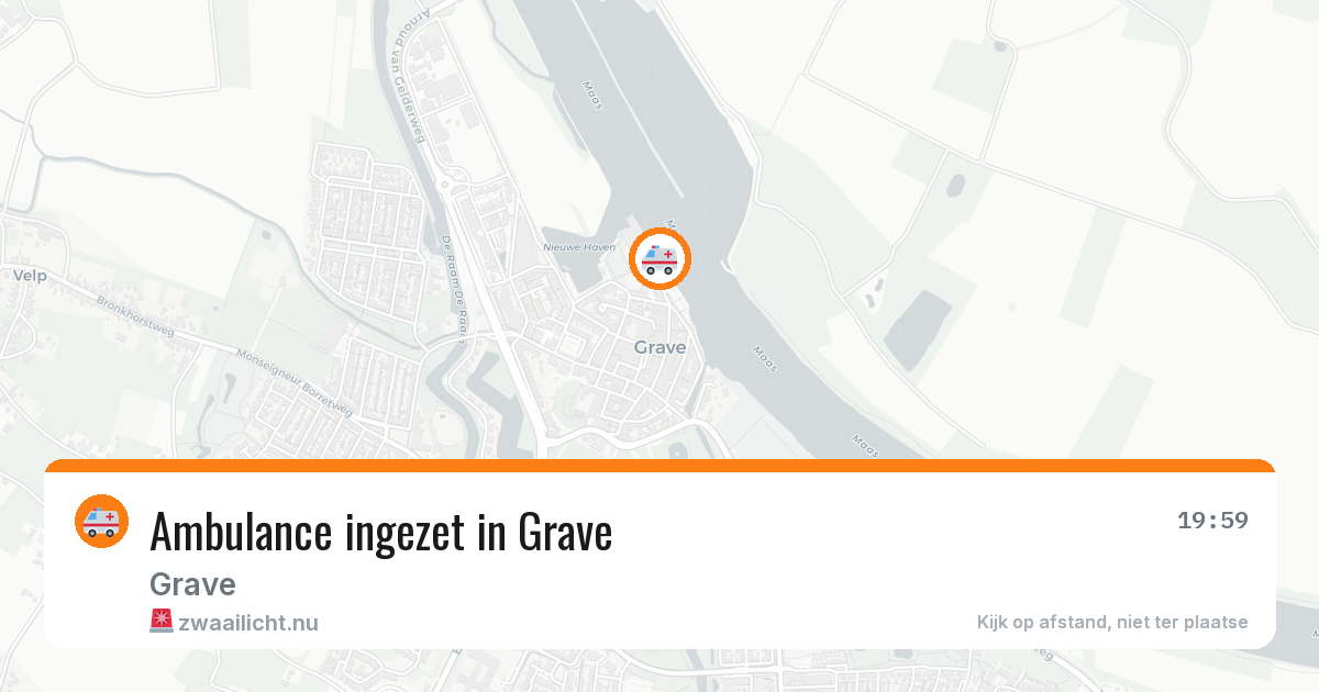 Ambulance ingezet in Grave — 21 jul 2026