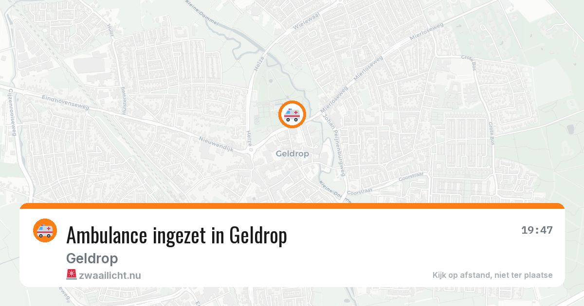 Ambulance ingezet in Geldrop — 9 jul 2026