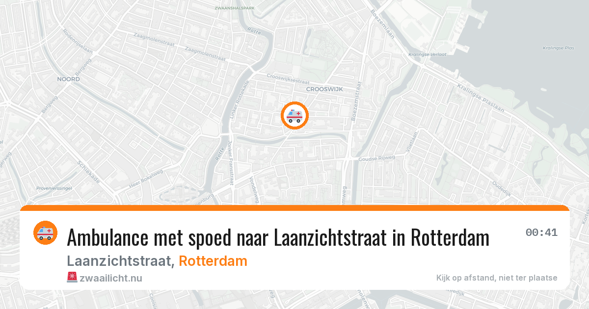 Ambulance met spoed naar Laanzichtstraat in Rotterdam — 21 mrt 2026
