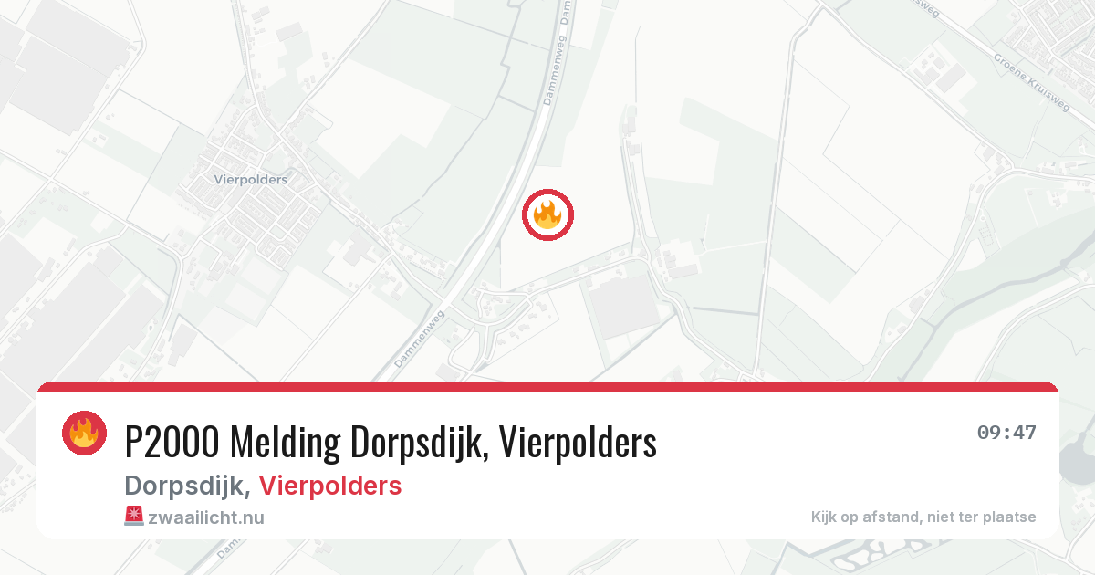 P2000 Melding Dorpsdijk, Vierpolders — 2 feb 2026