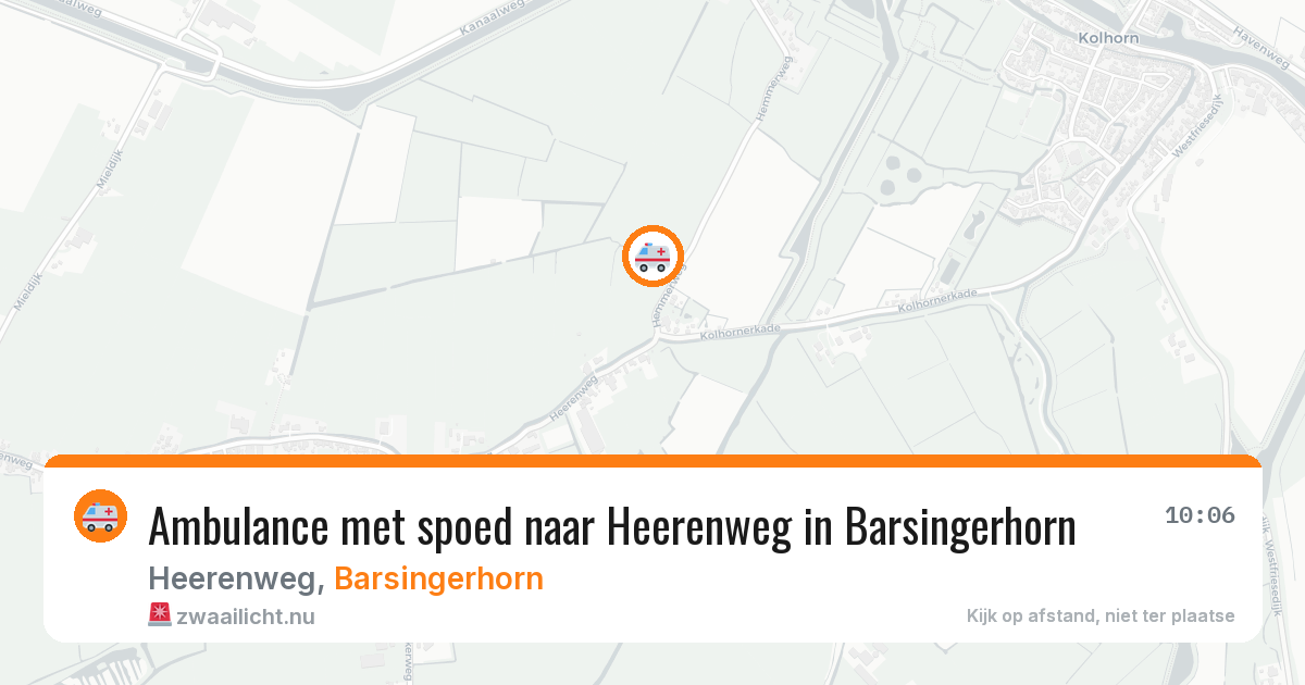 Ambulance met spoed naar Heerenweg in Barsingerhorn — 30 jun 2026