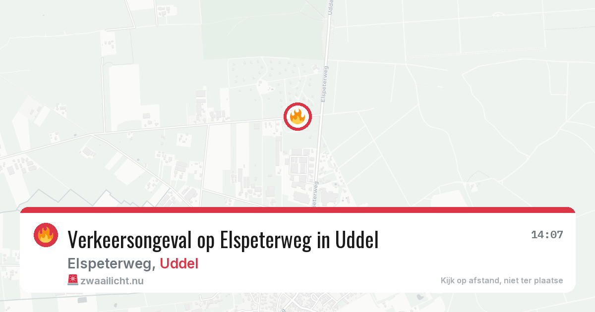 Verkeersongeval op Elspeterweg in Uddel — 21 mrt 2026