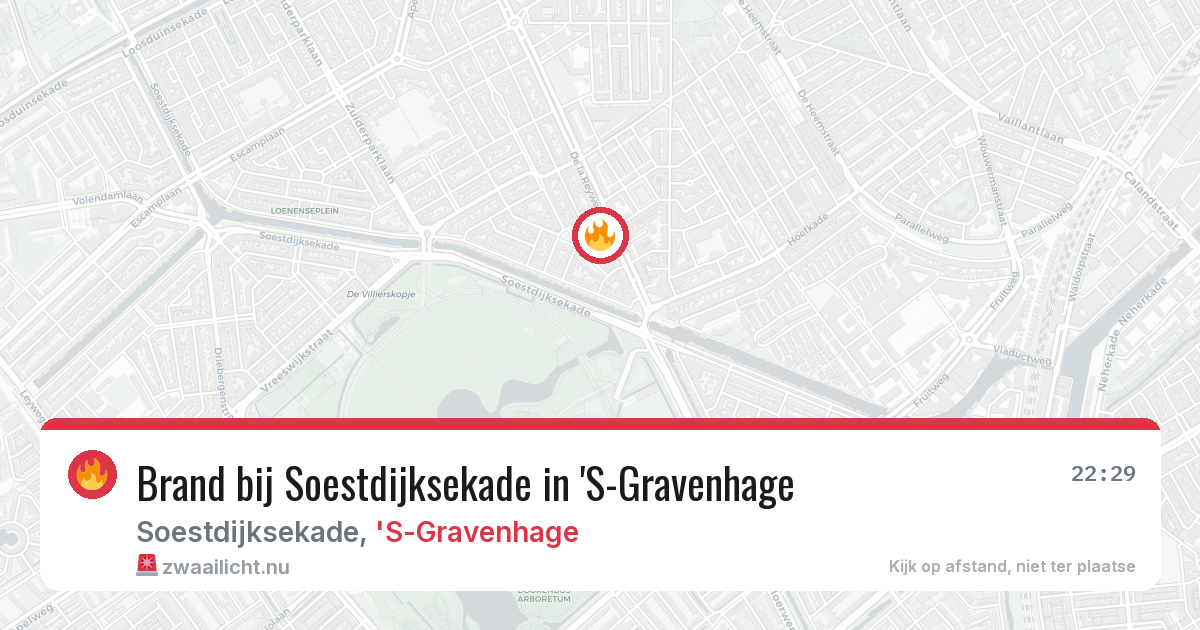 Brand bij Soestdijksekade in 'S-Gravenhage — 16 jul 2026