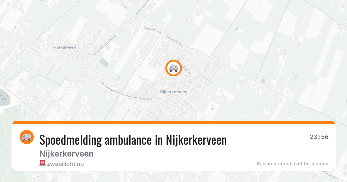 Spoedmelding ambulance in Nijkerkerveen — 21 mei 2026