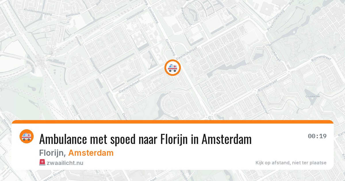 Ambulance met spoed naar Florijn in Amsterdam — 30 mrt 2026