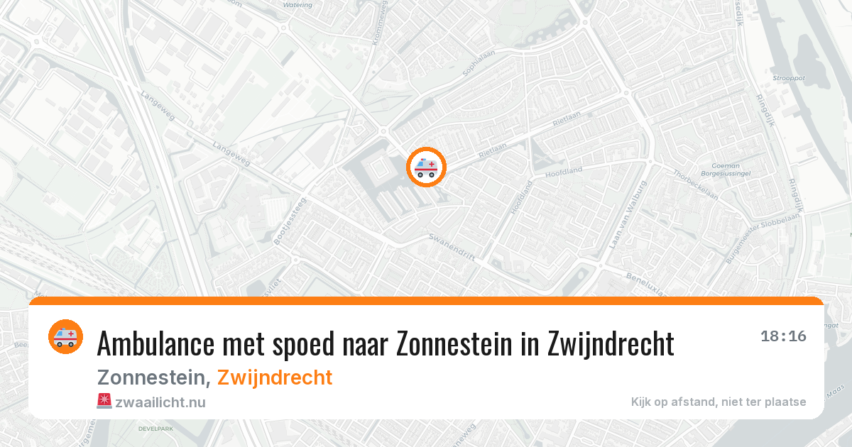 Ambulance met spoed naar Zonnestein in Zwijndrecht — 20 mrt 2026