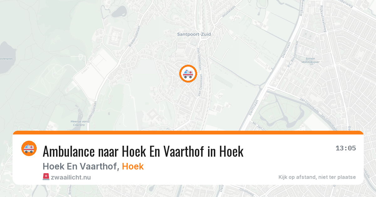 Ambulance naar Hoek En Vaarthof in Hoek — 8 jul 2026