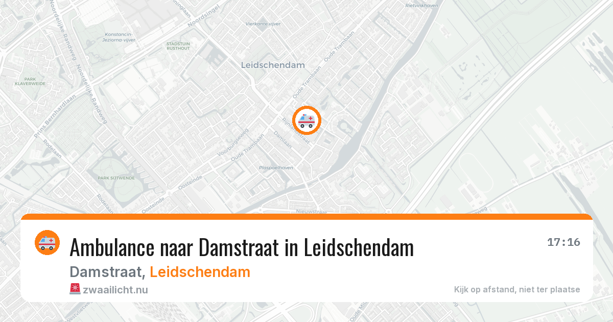 Ambulance naar Damstraat in Leidschendam — 14 feb 2026