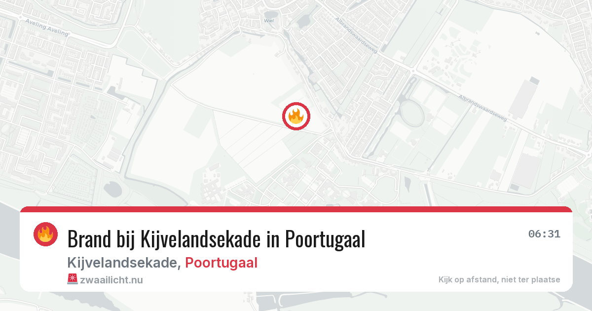 Brand bij Kijvelandsekade in Poortugaal — 13 apr 2026
