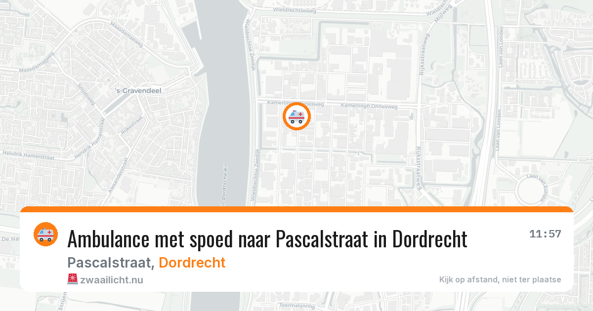 Ambulance met spoed naar Pascalstraat in Dordrecht — 11 jul 2026