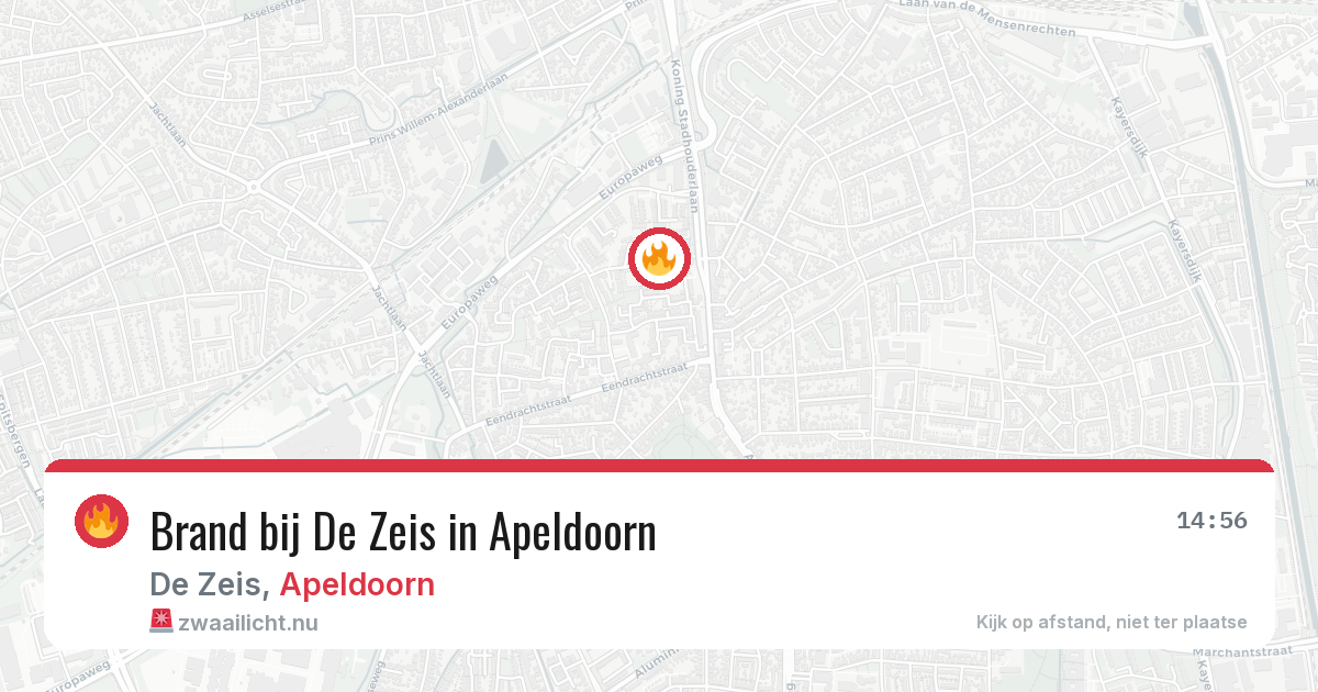 Brand bij De Zeis in Apeldoorn — 20 mei 2026
