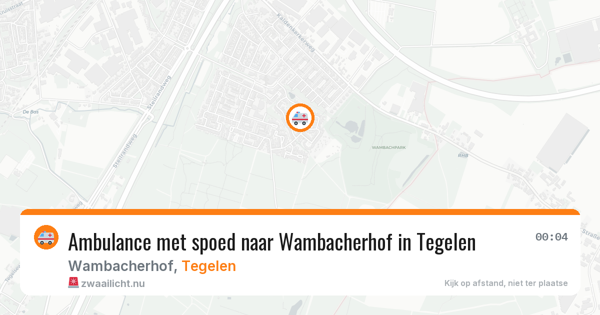Ambulance met spoed naar Wambacherhof in Tegelen — 10 jul 2026