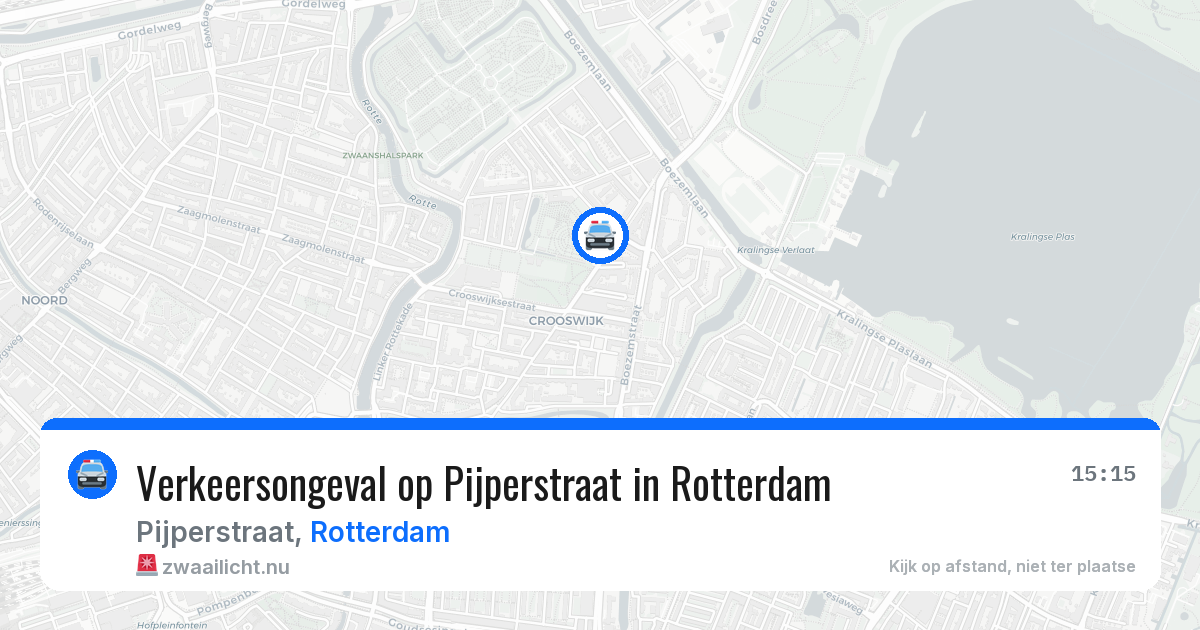 Verkeersongeval op Pijperstraat in Rotterdam — 22 mrt 2026