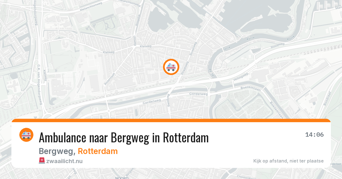 Ambulance naar Bergweg in Rotterdam — 1 jun 2026