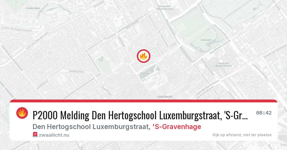 P2000 Melding Den Hertogschool Luxemburgstraat, 'S-Gravenhage — 2 feb 2026
