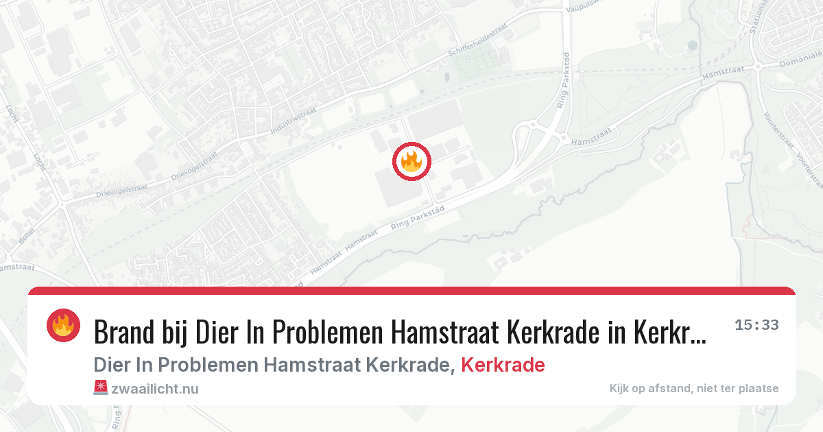 Brand bij Dier In Problemen Hamstraat Kerkrade in Kerkrade — 3 jun 2026