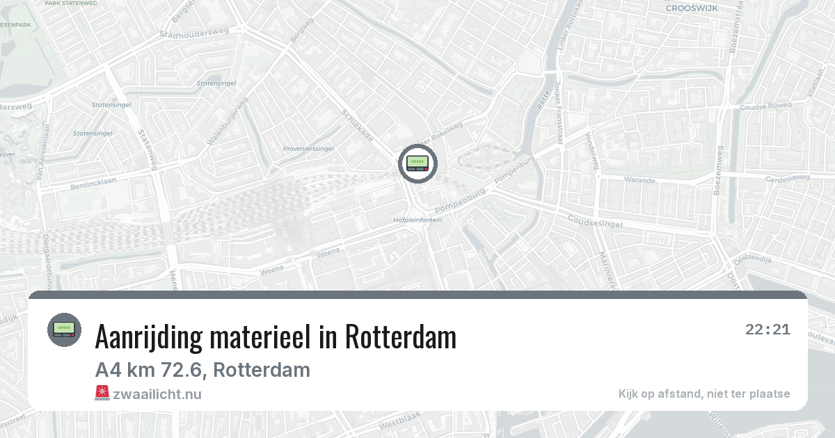 Aanrijding materieel in Rotterdam — 3 feb 2026