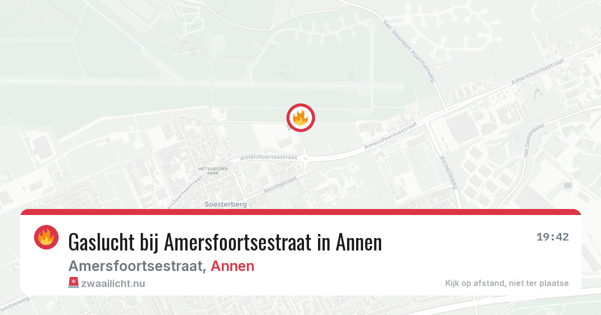 Gaslucht bij Amersfoortsestraat in Annen — 25 mrt 2026