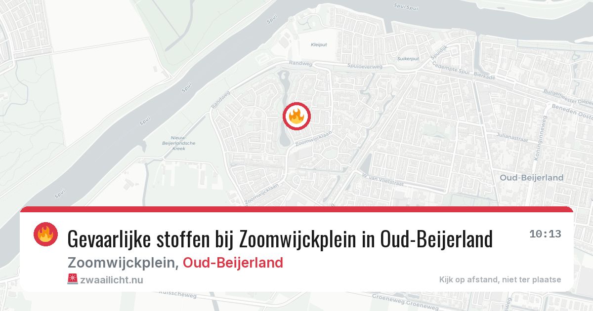 Gevaarlijke stoffen bij Zoomwijckplein in Oud-Beijerland — 29 mei 2026