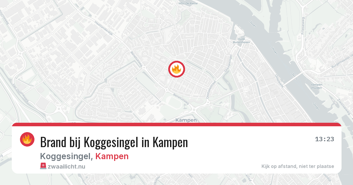 Brand bij Koggesingel in Kampen — 12 jul 2026