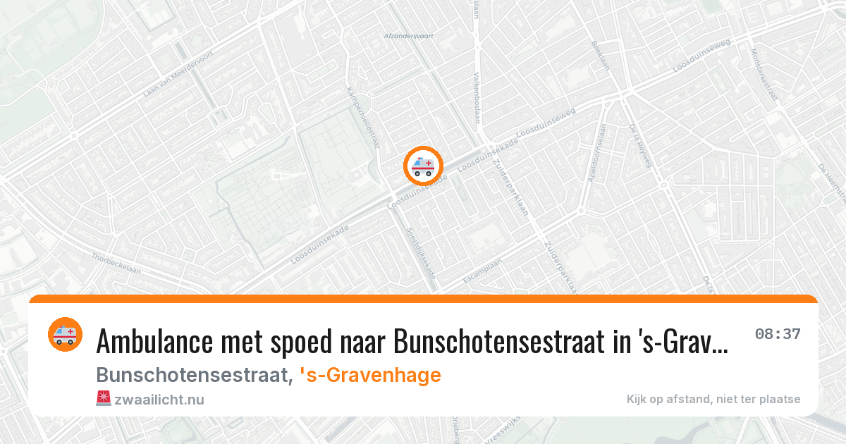 Ambulance met spoed naar Bunschotensestraat in 's-Gravenhage — 29 apr 2026