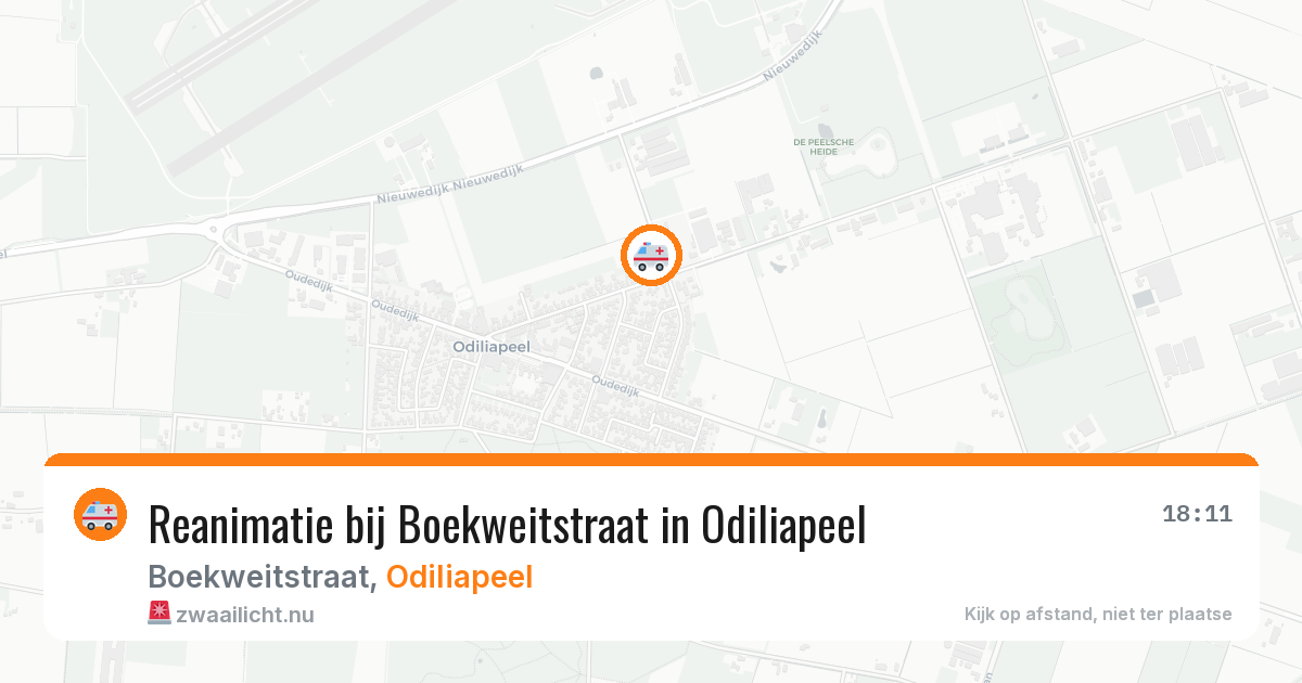 Reanimatie bij Boekweitstraat in Odiliapeel — 25 mrt 2026