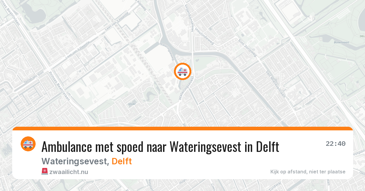 Ambulance met spoed naar Wateringsevest in Delft — 8 jun 2026