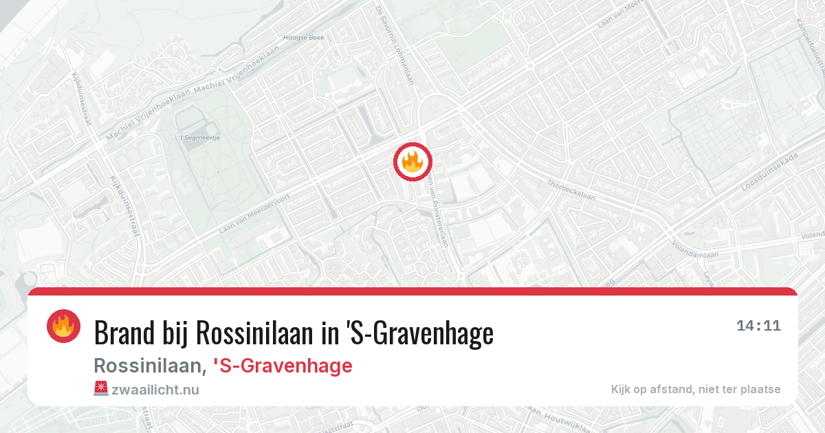 Brand bij Rossinilaan in 'S-Gravenhage — 25 mei 2026
