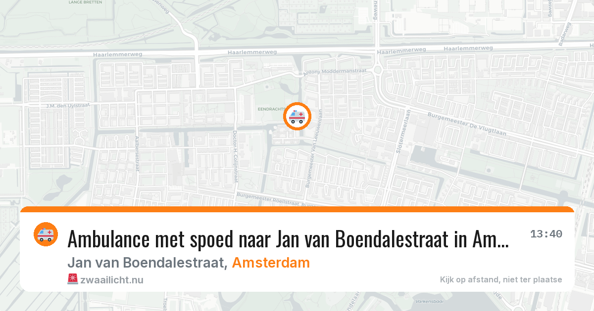 Ambulance met spoed naar Jan van Boendalestraat in Amsterdam — 23 jul 2026