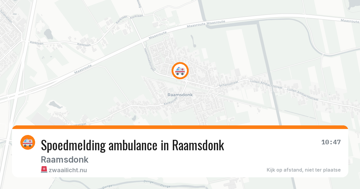 Spoedmelding ambulance in Raamsdonk — 11 jul 2026