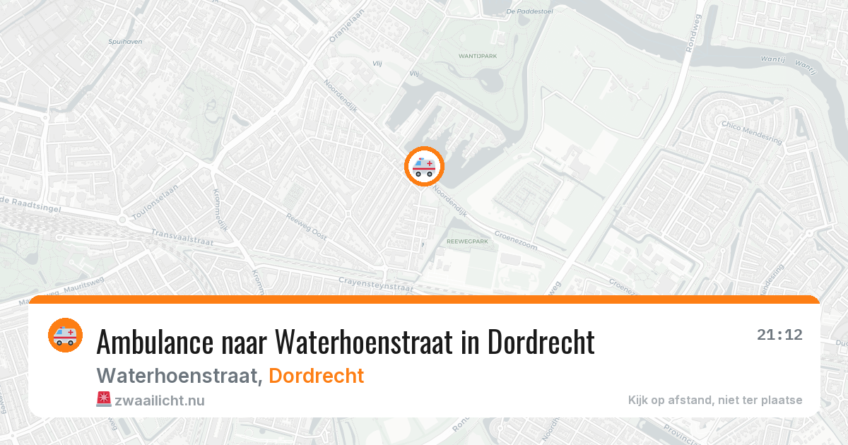 Ambulance naar Waterhoenstraat in Dordrecht — 22 jul 2026