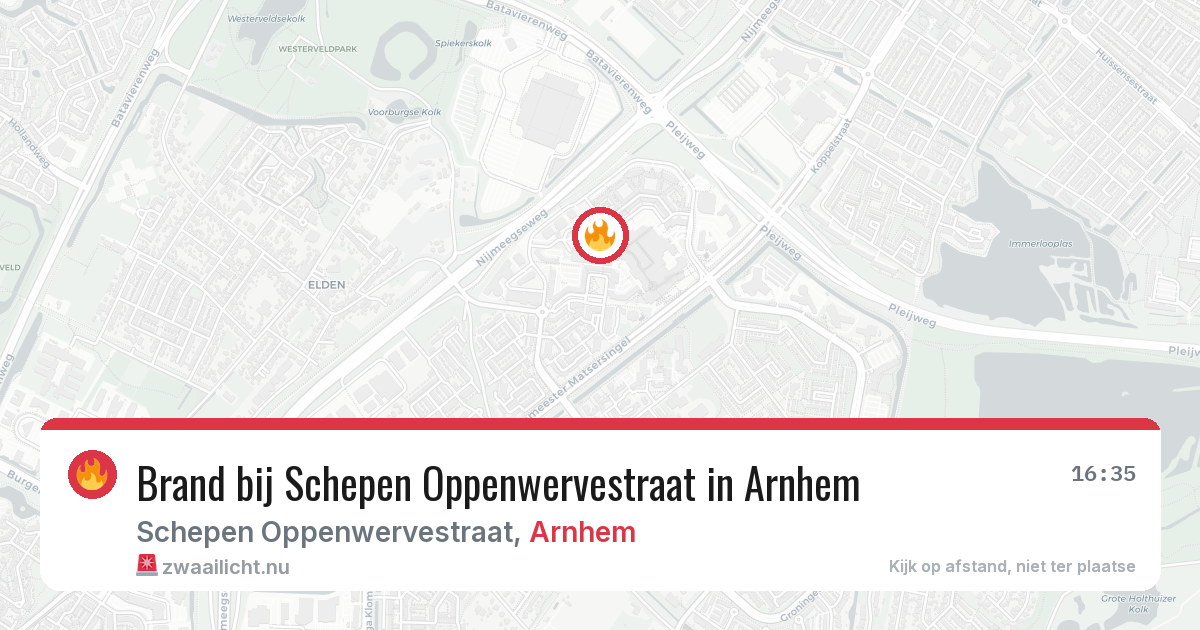 Brand bij Schepen Oppenwervestraat in Arnhem — 18 jul 2026