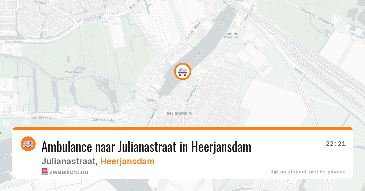 Ambulance naar Julianastraat in Heerjansdam — 23 apr 2026