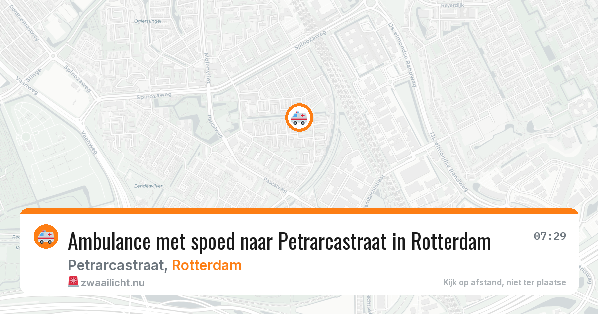 Ambulance met spoed naar Petrarcastraat in Rotterdam — 31 mei 2026