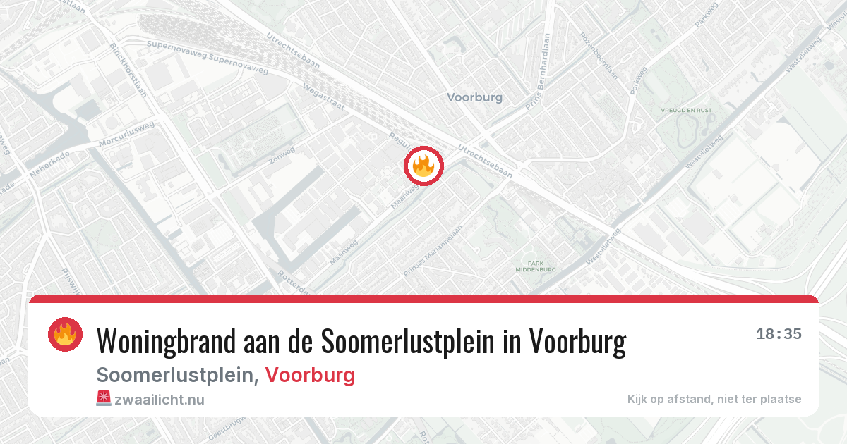 Woningbrand aan de Soomerlustplein in Voorburg — 28 jan 2026