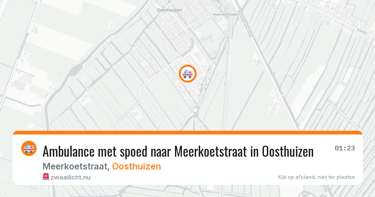 Ambulance met spoed naar Meerkoetstraat in Oosthuizen — 28 jun 2026