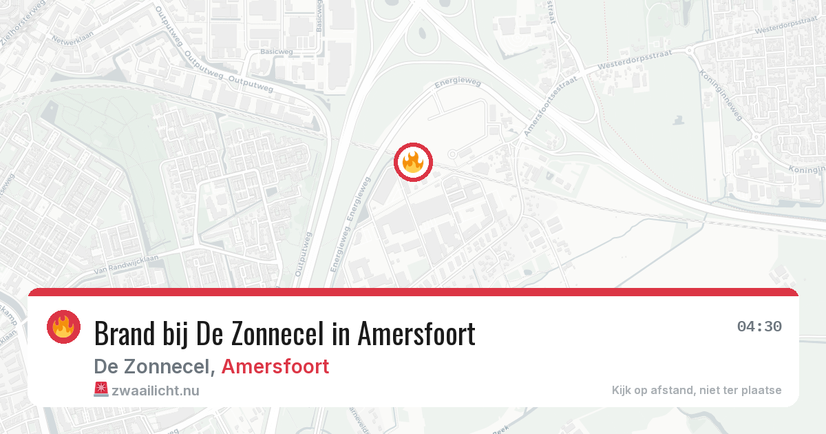 Brand bij De Zonnecel in Amersfoort — 19 mei 2026