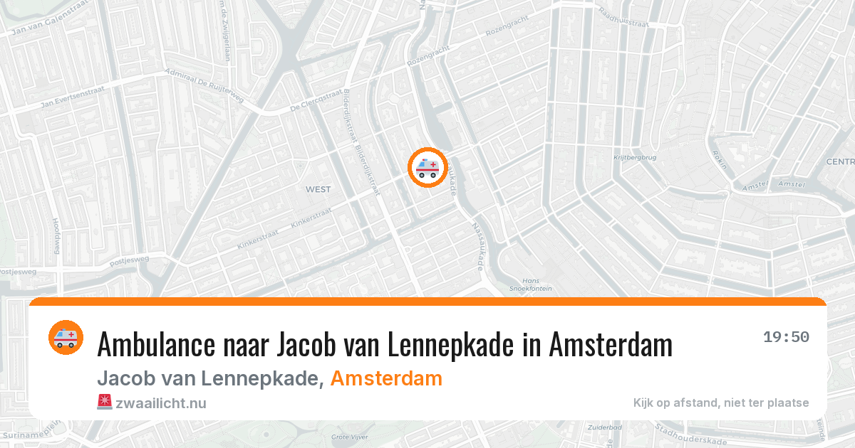 Ambulance naar Jacob van Lennepkade in Amsterdam — 27 mrt 2026