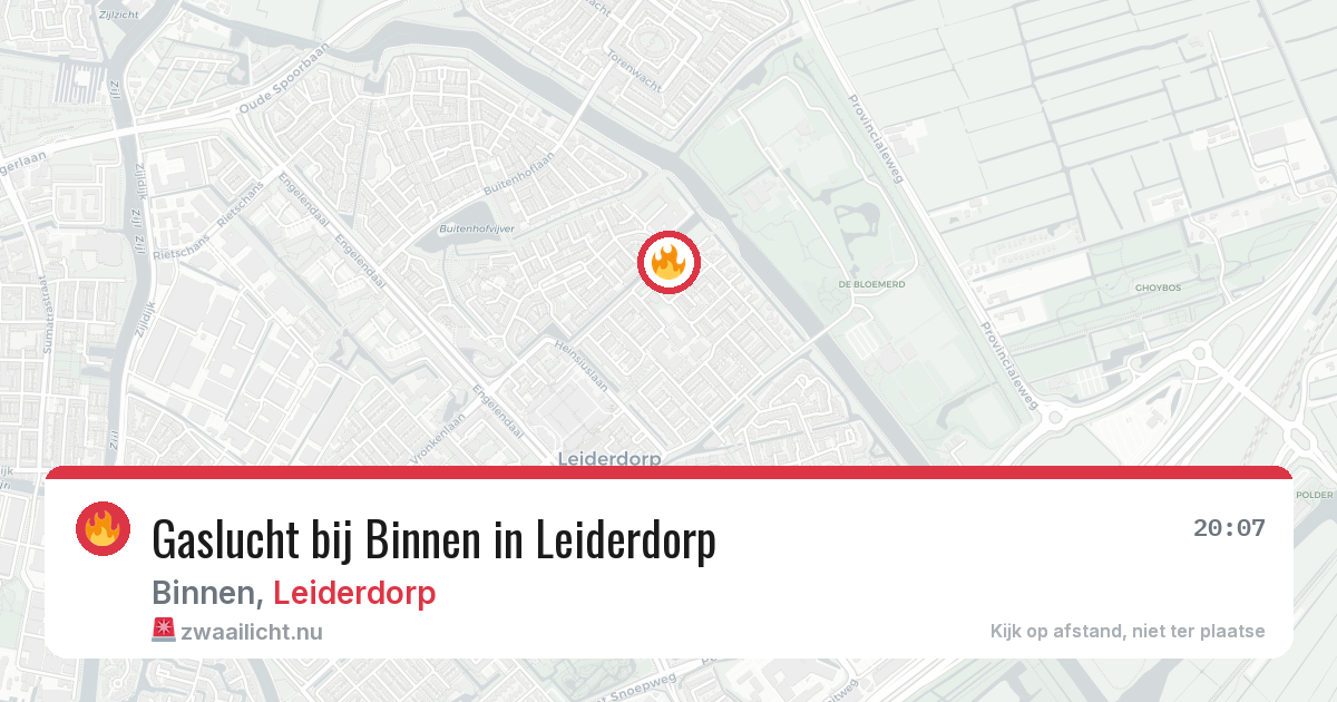 Gaslucht bij Binnen in Leiderdorp — 22 mrt 2026