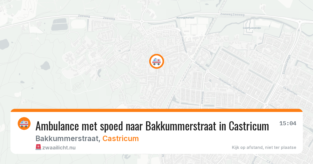 Ambulance met spoed naar Bakkummerstraat in Castricum — 20 jan 2026