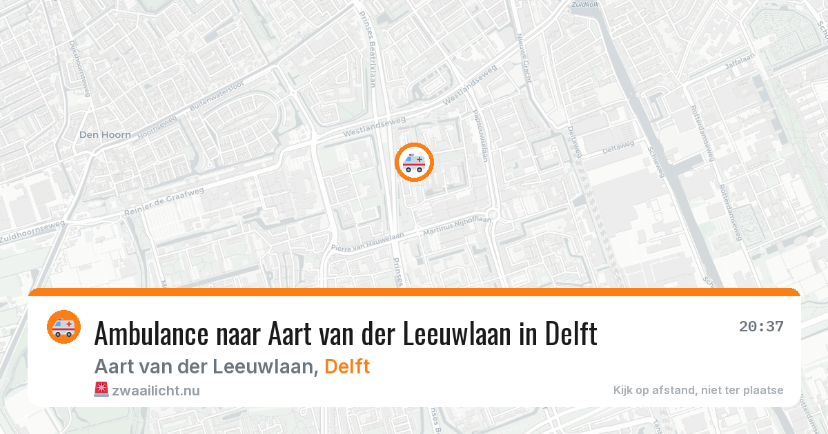 Ambulance naar Aart van der Leeuwlaan in Delft — 8 mei 2026