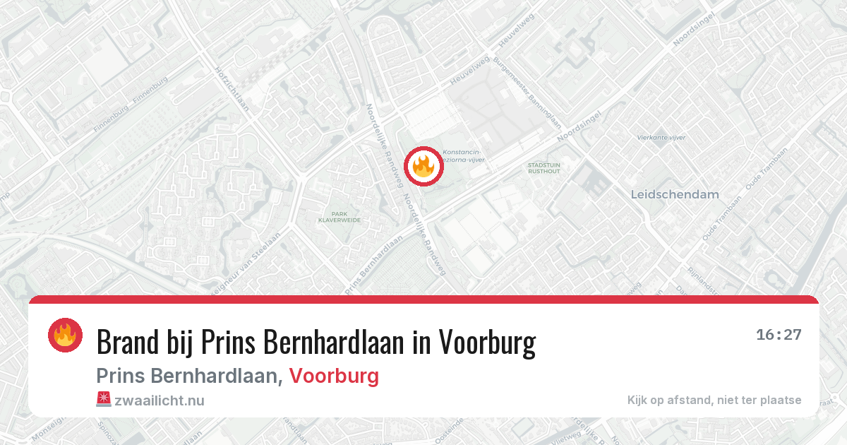 Brand bij Prins Bernhardlaan in Voorburg — 8 jun 2026