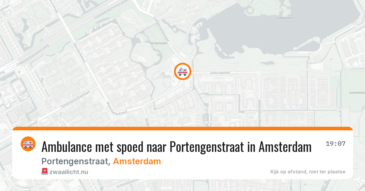 Ambulance met spoed naar Portengenstraat in Amsterdam — 25 jul 2026