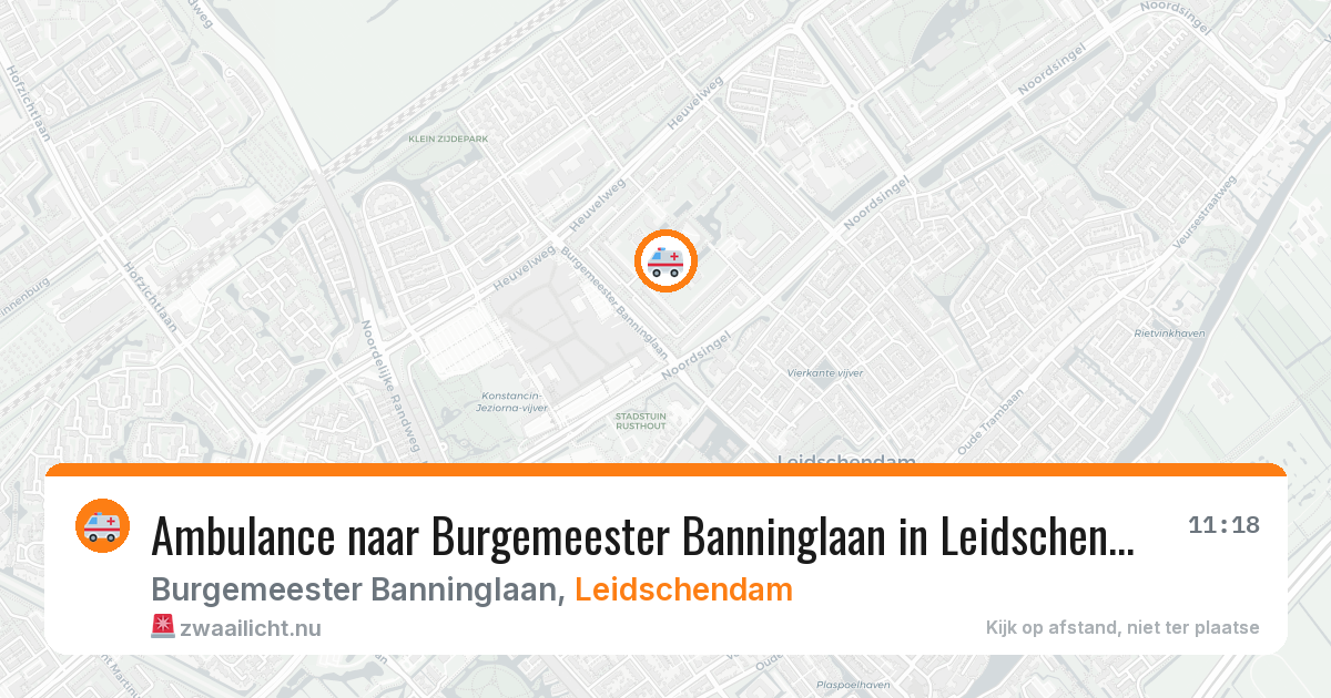 Ambulance naar Burgemeester Banninglaan in Leidschendam — 21 jul 2026