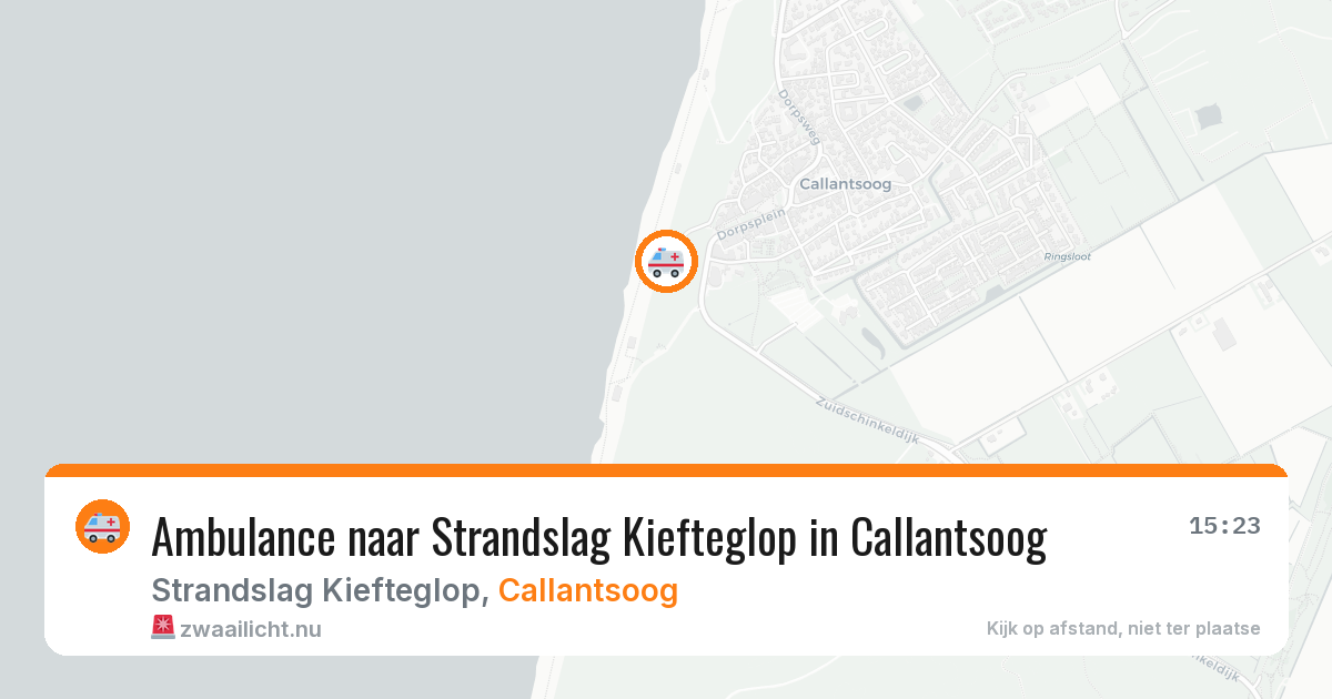 Ambulance naar Strandslag Kiefteglop in Callantsoog — 8 apr 2026