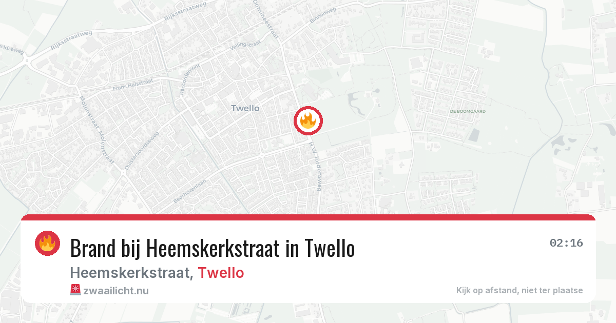Brand bij Heemskerkstraat in Twello — 10 jul 2026