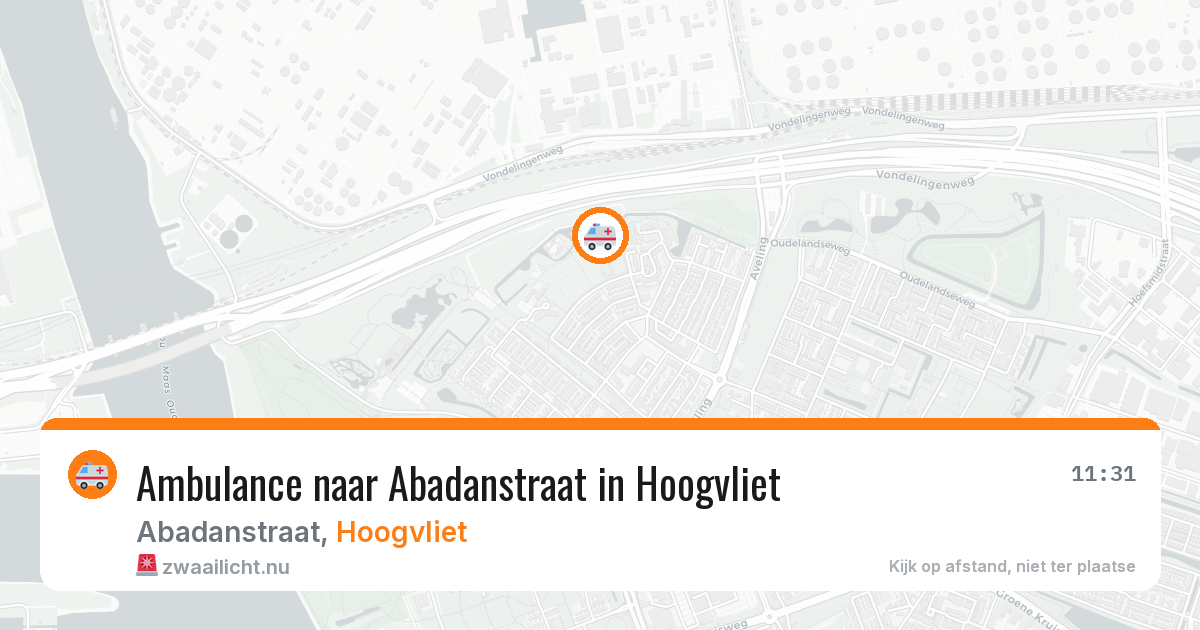Ambulance naar Abadanstraat in Hoogvliet — 23 jul 2026