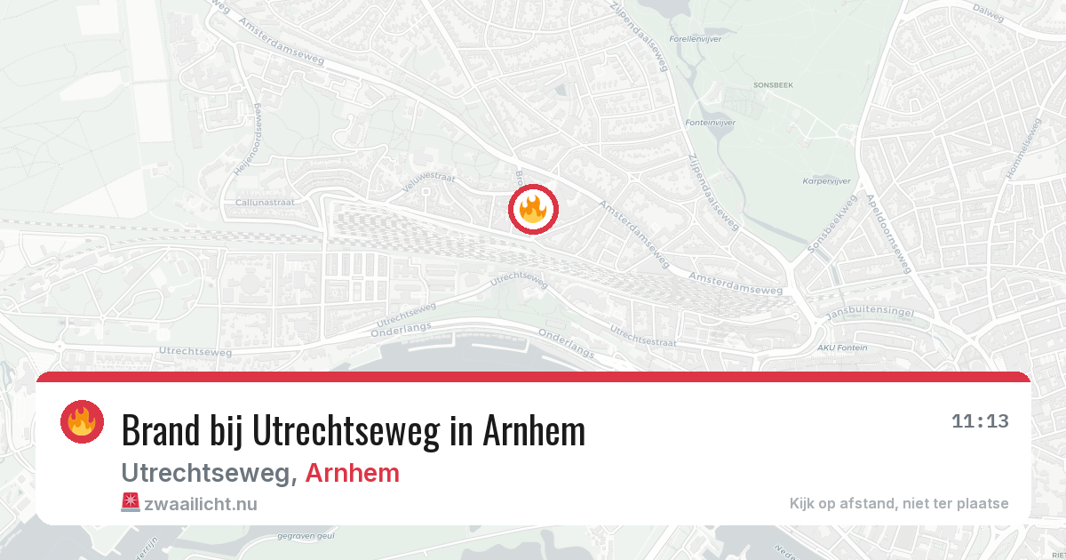 Brand bij Utrechtseweg in Arnhem — 10 jul 2026