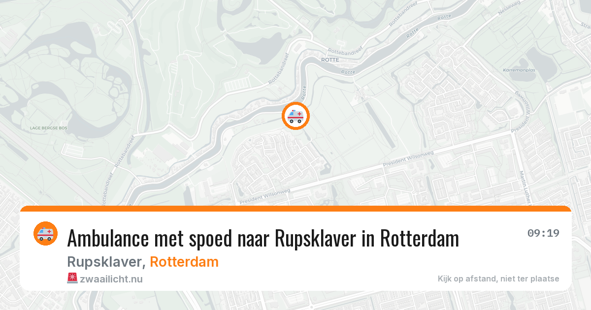 Ambulance met spoed naar Rupsklaver in Rotterdam — 15 mei 2026